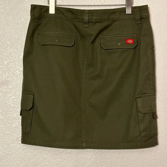 DICKIES Skirt Olive Green Cargo 100% Cotton size 12 Streetwear Valentines Day - Picture 5 of 12